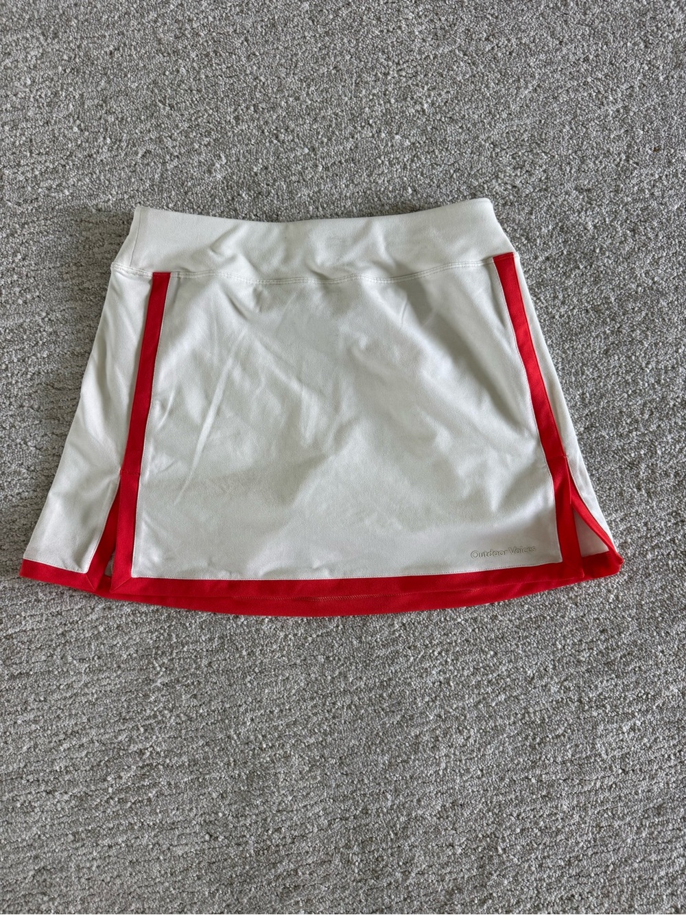 Outdoor Voices White Skort with Red Trim